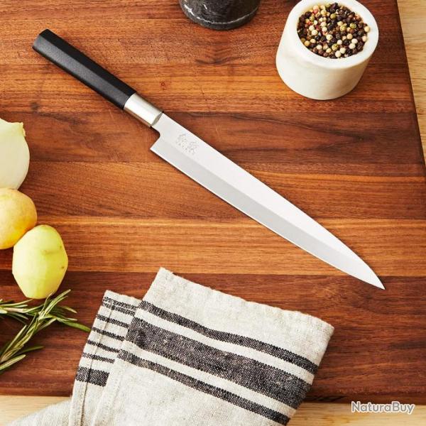 Kai 6721Y Wasabi Black Couteau  sushi Yanagiba lame de 21 cm