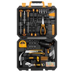 Boite a Outils Qualite Pro en Malette pour la Maison Voiture Bricolage, Modele: Kit 113pcs