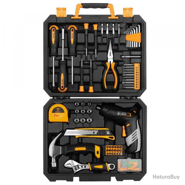 Boite a Outils Qualite Pro en Malette pour la Maison Voiture Bricolage, Modele: Kit 113pcs