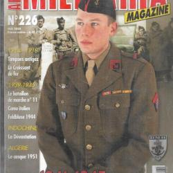 Militaria magazine 226 1941-1945 la division française libre , tampons anti gaz, casque 1951 algérie
