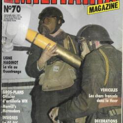 Militaria magazine 70 chars français heer, ligne maginot, 9e dic, médaille coloniale us army 17-26