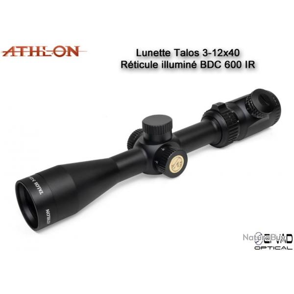 Lunette ATHLON Talos 3-12x40 - Rticule BDC 600 IR