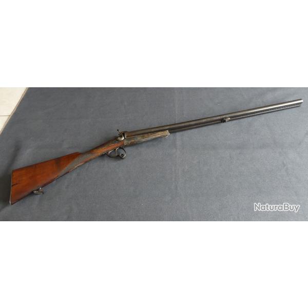 Beau Fusil de chasse juxtapos a broche stphanois fin XIXe