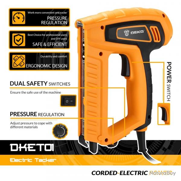 Agrafeuse Cloueuse Electrique Pro, Modele: DKET01