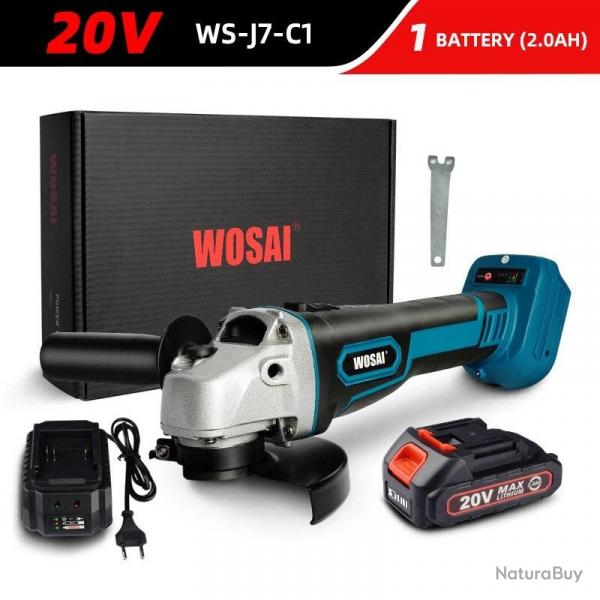 Meuleuse d Angle Pro Sans Fil 20V 125mm, Modele: WS-J7-C1