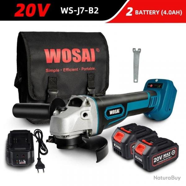 Meuleuse d Angle Pro Sans Fil 20V 125mm, Modele: WS-J7-B2
