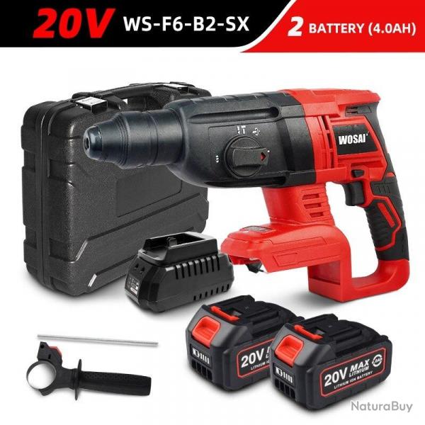 Marteau Perforateur Pro SDS+ Sans Fil 20V, Modele: WS-F6-B2-SX
