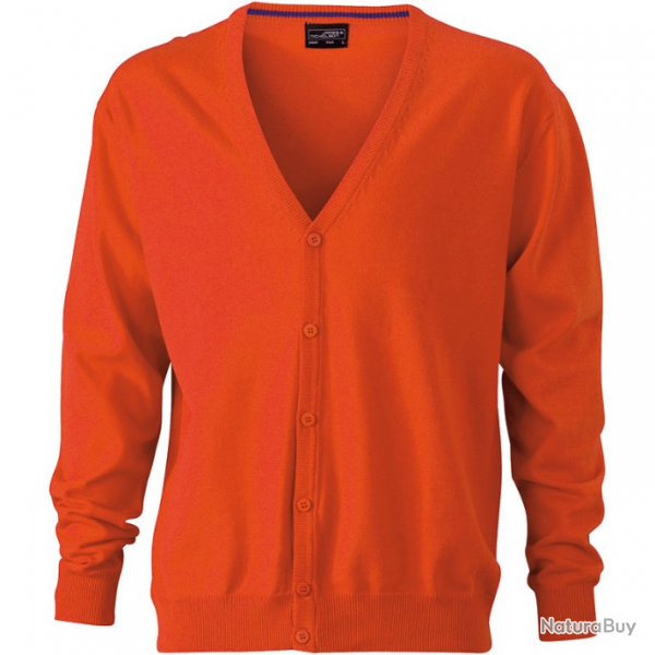 Gilet Homme-JAMES NICHOLSON  Orange JN66107