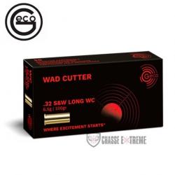 50 Munitions GECO Wad Cutter Cal 32 S&W long WC 100gr