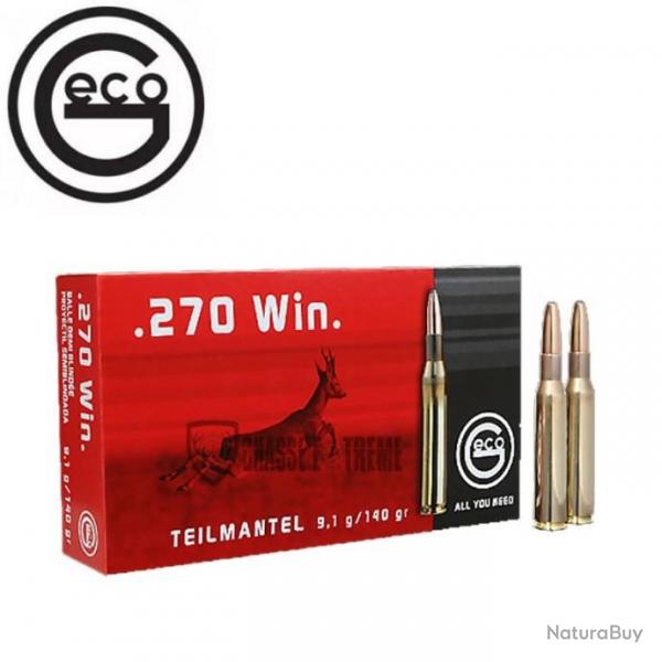 20 Munitions GECO Demi Blinde cal 270 Win 140gr TM