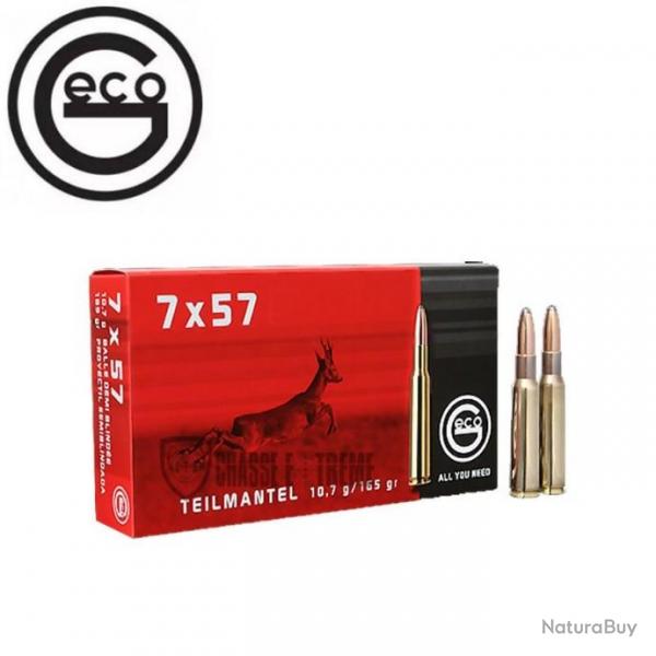 20 Munitions GECO Demi-Blinde cal 7x57 165gr TM