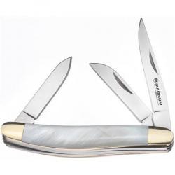 Mini-couteau multi-lames BOKER MAGNUM Micro Pearl Stockman - 3 lames - Manche nacre