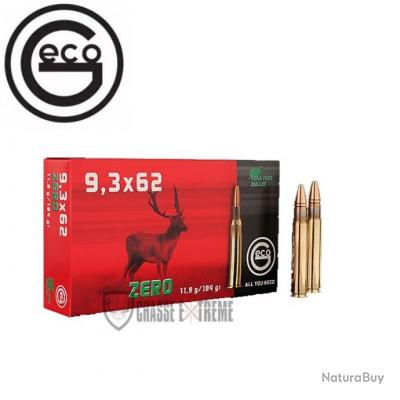 20 Munitions GECO Cal 9.3x62 184Gr Zero - Balles Calibre 9.3x62 (7822239)