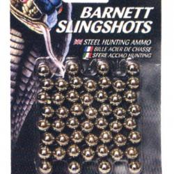Lot de 50 billes d'acier de diamètre .38 / 9 mm pour lances-pierres - Barnett