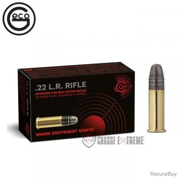 50 Munitions GECO Rifle Cal 22 Lr 40gr Lrn