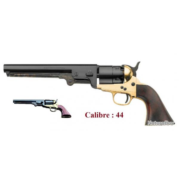 Revolver western  poudre noir  Navy laiton 1851 Cal. 44