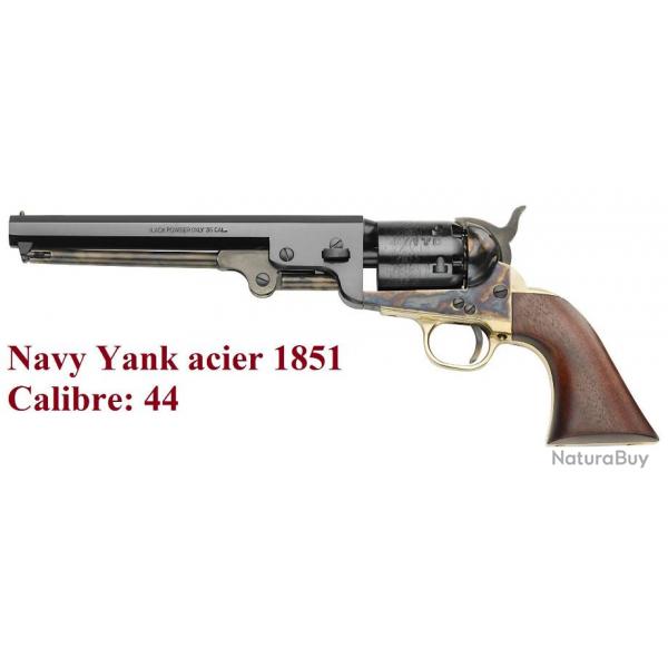 Revolver  poudre noir  Navy Yank acier 1851 Cal. 44