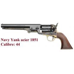 Revolver western à poudre noir  Navy Yank acier 1851 Cal. 44