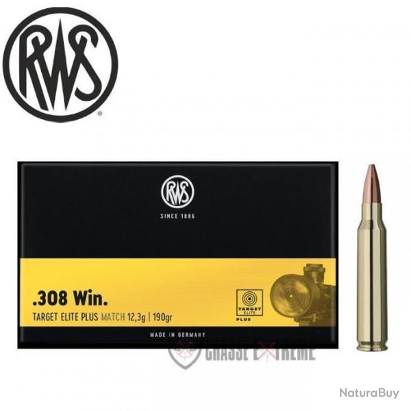 20 Munitions RWS cal 308 Win 190gr Target Elite Plus