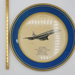 Petite assiette décorative tout métal "Concorde".