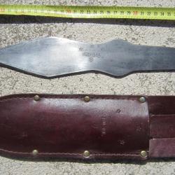 rare et original couteau de lancer TRU-BAL avec son étui d'origine