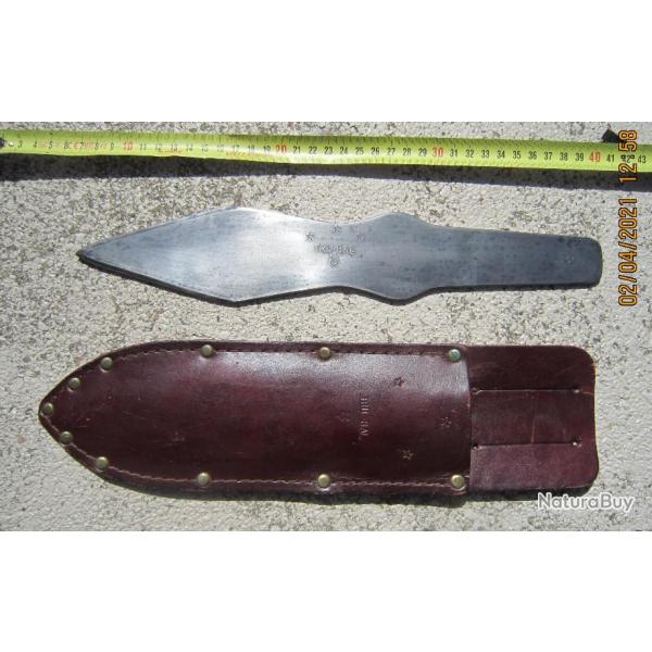 rare et original couteau de lancer TRU-BAL avec son tui d'origine