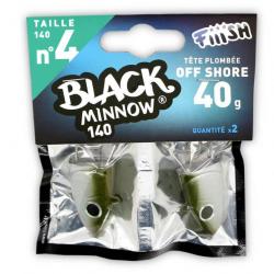 Fiiish Black Minnow 140 Têtes N°4 Off Shore 40g Kaki