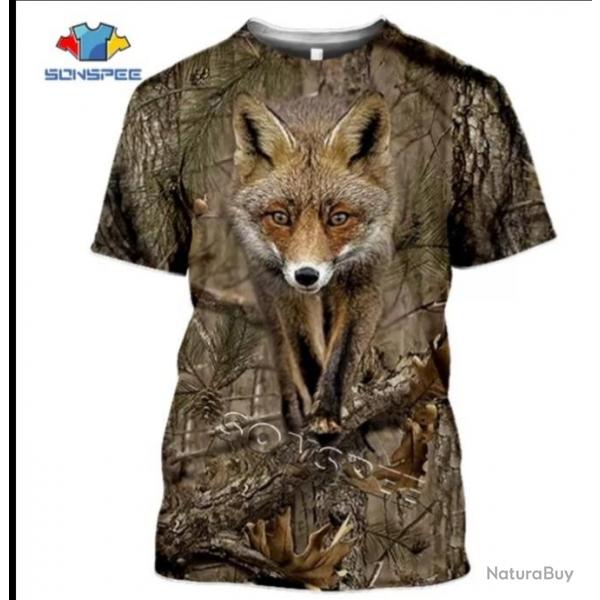 t-shirt chasse 3D ref 5013