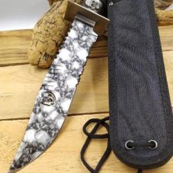 Couteau bowie style Rambo Lame 5mm et 22 cm de long poids 750g 0724905