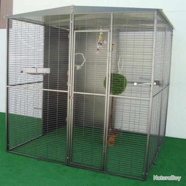 Volire de jardin GEANTE 4m cage perroquet amazone gris du gabon cacatoes avis cielterre-commerce