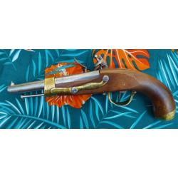 Pistolet à Silex  pré XXe (1960)......  (avec canon d'origine  de1822) Payement en 3 fois Maxi
