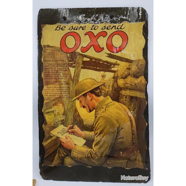 Publicit "OXO" sur fond de tranche Anglaise (premire guerre).