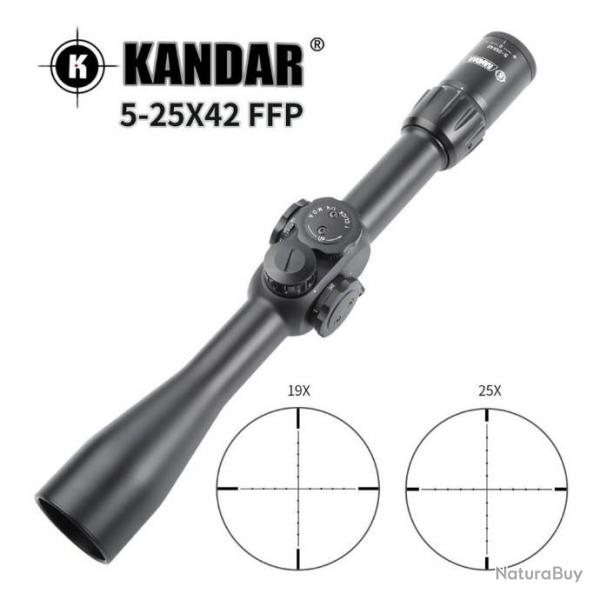 KANDER - 5-25X42 FFP, lunette de vise tactique rouge verte LIVRAISON GRATUITE !!!