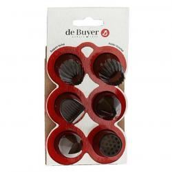 Lot 6 douilles spéciales pâtisserie pour piston "Le Tube" [De Buyer]
