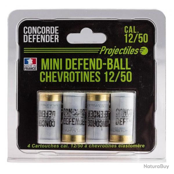Cartouches Concorde Defender Mini Defend-Ball chevrotines lastomre - Cal. 12/50