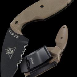 Ka-Bar TDI Knife Coyote Brown Couteau de Combat Acier AUS8 Manche Zytel Coyote KA1477CB