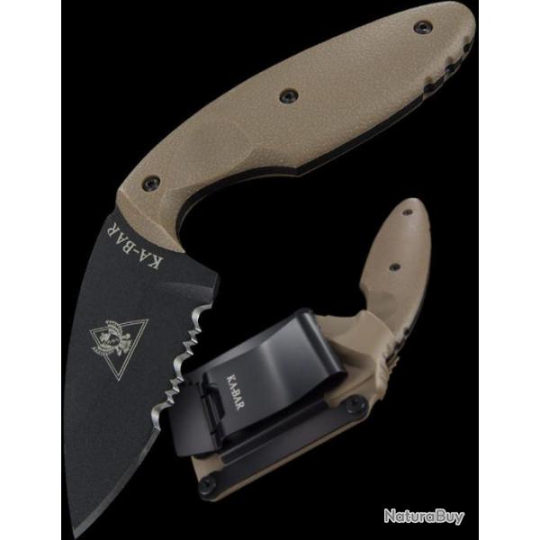 Ka-Bar TDI Knife Coyote Brown Couteau de Combat Acier AUS8 Manche Zytel Coyote KA1477CB