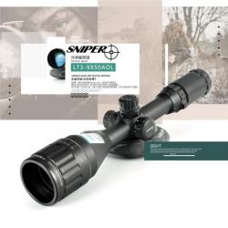 SNIPER LT 3-9X50 AOL - lunette de chasse, vue optique tactique ,LIVRAISON GRATUITE !!!