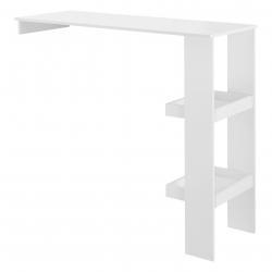 Table de bar design avec rangement bistrot murale 120 cm blanc 03_0006199