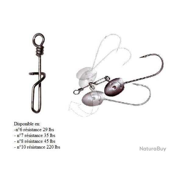 AGRAFE RAPIDE INOX DELALANDE Taille 6 29lbs