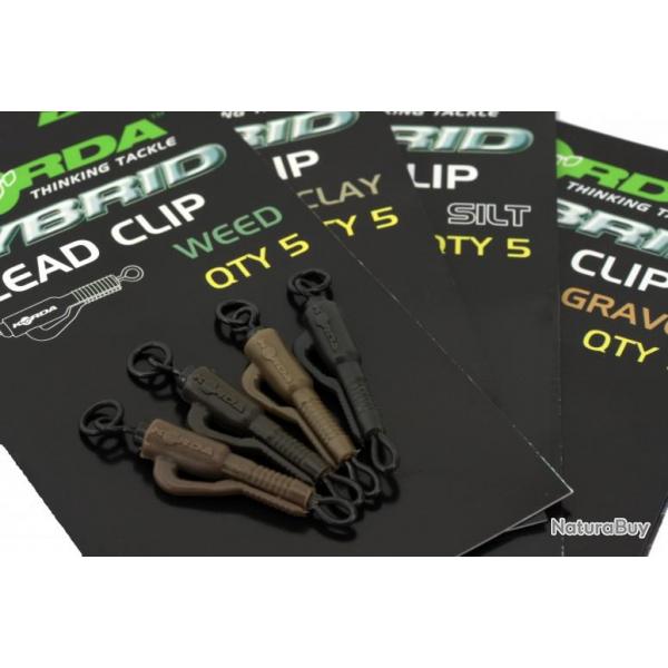 KORDA HYBRID LEAD CLIP VERT 5PIECES