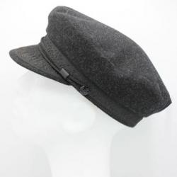 Casquette plate de marin vintage toutes saisons (gris-foncé)