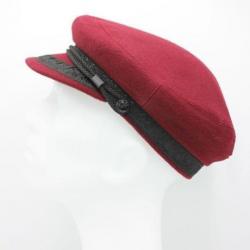 Casquette plate de marin vintage toutes saisons (Bordeaux)