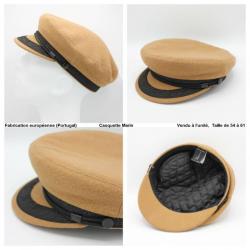 Casquette plate de marin toutes saisons (beige)