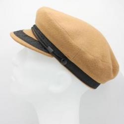 Casquette plate de marin vintage toutes saisons (beige)