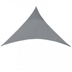 Voile d'ombrage toile solaire polyester polyuréthane triangulaire 500 x 500 x 500 cm gris foncé 03_