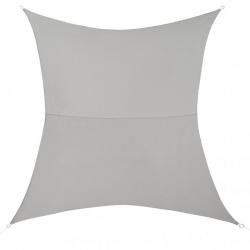 Voile d'ombrage toile de protection polyester polyuréthane quadrilatéral 2x4 m gris clair 03_0004598