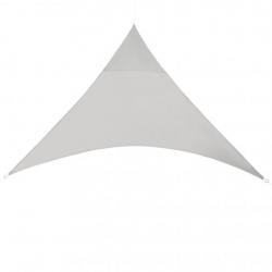 Voile d'ombrage toile solaire polyester polyuréthane triangulaire 360 x 360 x 360 cm gris clair 03_