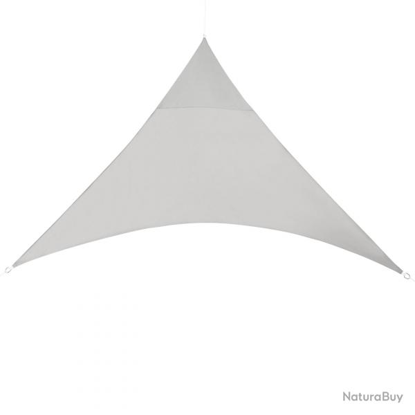 Voile d'ombrage toile solaire polyester polyurthane triangulaire 360 x 360 x 360 cm gris clair 03_