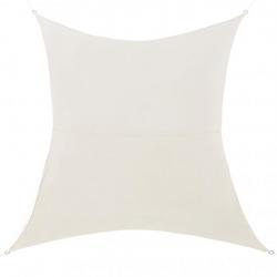 Voile d'ombrage toile de protection polyester polyuréthane quadrilatéral 2x4 m beige 03_0004593